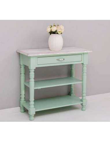 Consolle shabby gamba tornita colorata o legno naturale MS709