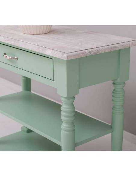 Consolle shabby gamba tornita colorata o legno naturale MS709