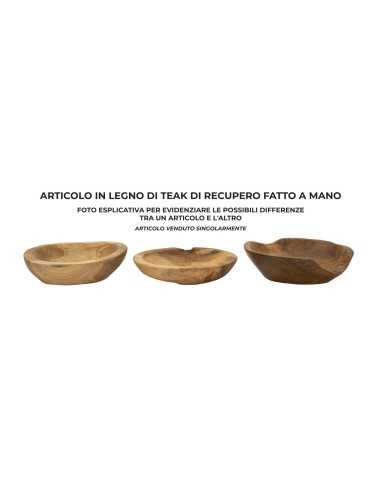 S/tasche Tipic In Teak Ric. Cm ø 25x5 (pezzi Unici - Non Rip. In Serie) - 1607530003