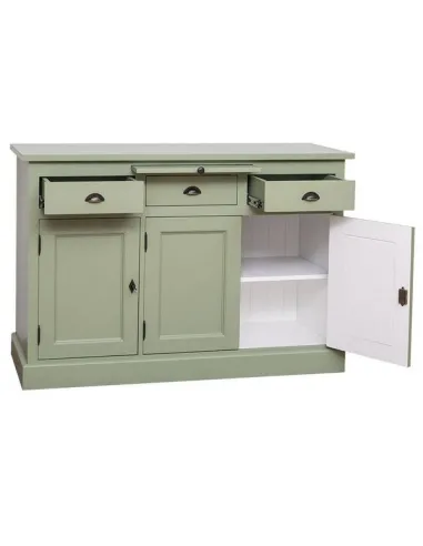 Credenza in legno massello colorata stile shabby chic, provenzale e country MS232B