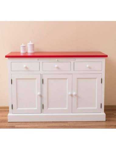 Credenza in legno colorata stile shabby chic, provenzale e country MS232B