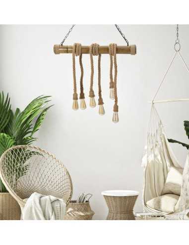 Lampadario Bamboo/rope Cm 80x15x120 - 1712250000