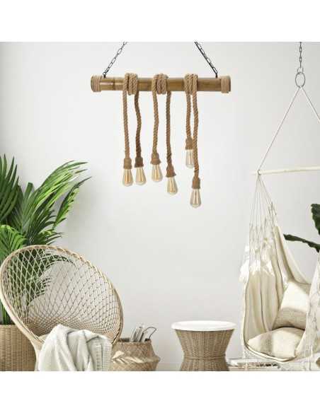 Lampadario Bamboo/rope Cm 80x15x120 - 1712250000