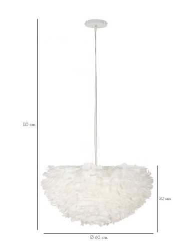 Lampadario Feather Cm ø 60x30 (altezza Con Filo Cm 110) - 1712770000