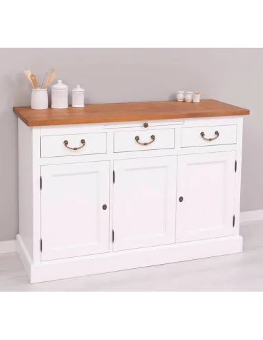 Credenza in legno massello colorata stile shabby chic, provenzale e country MS232B