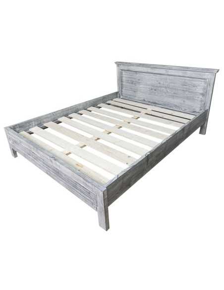 letto matrimoniale in legno massello colorato stile provenzale MS541-160200