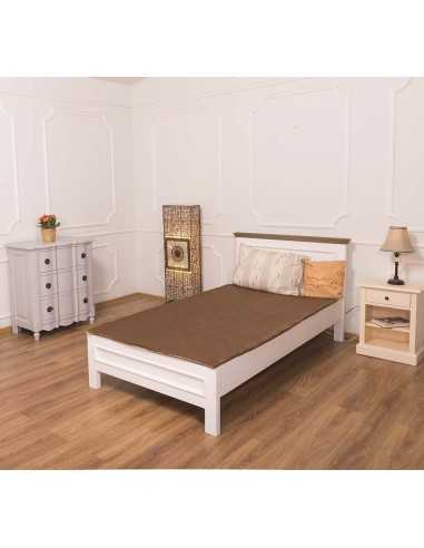 letto singolo in legno massello colorato stile provenzale MS541-90200