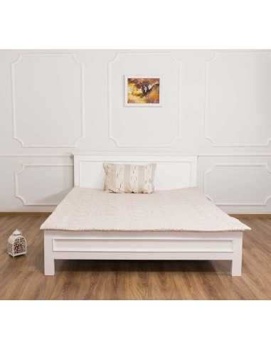 letto matrimoniale in legno massello colorato stile provenzale MS541-160200