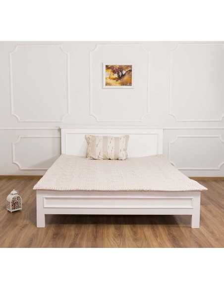 letto matrimoniale in legno massello colorato stile provenzale MS541-160200