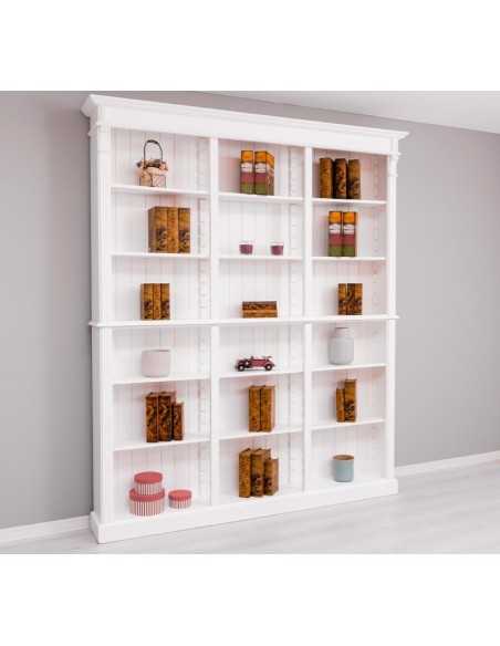 Libreria tripla Directoire in legno di pino 180 cm MS790