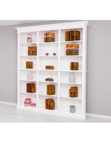 Libreria tripla Directoire in legno di pino 180 cm MS790