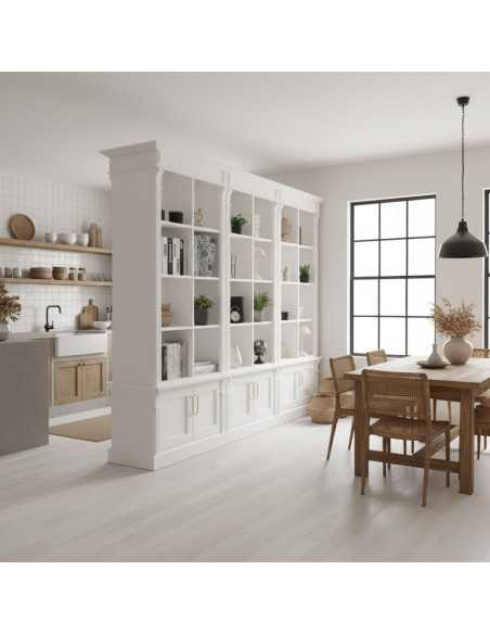 Libreria divisoria Directoire bifacciale con ante 220 cm MS791