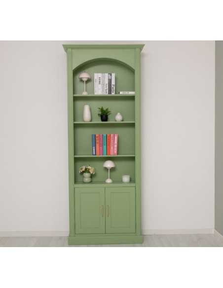 Libreria ad arco country con ante e ripiani 102 cm MS804
