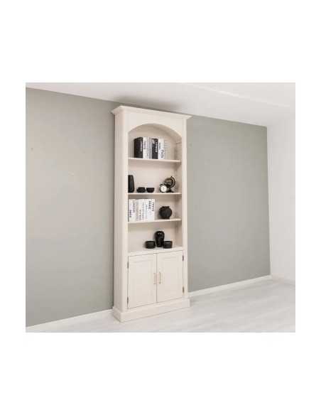Libreria ad arco country con ante e ripiani 102 cm MS804
