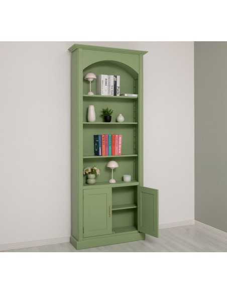 Libreria ad arco country profonda 50 cm con ante 102 cm MS805