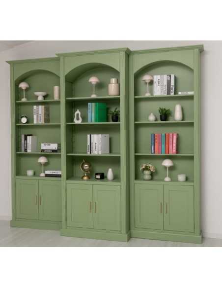Libreria ad arco country profonda 50 cm con ante 102 cm MS805