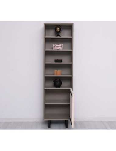 Colonna country Slatted con anta e ripiani 57x200 cm MS749