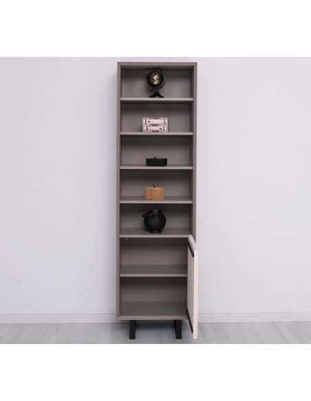 Colonna country Slatted con anta e ripiani 57x200 cm MS749