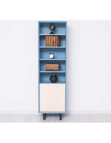 Colonna country Slatted con anta e ripiani 57x200 cm MS749