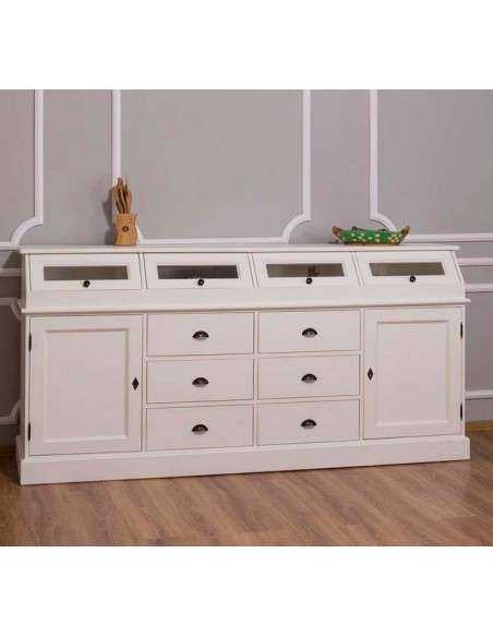 Credenza in legno colorata stile shabby chic, provenzale e country MS25B