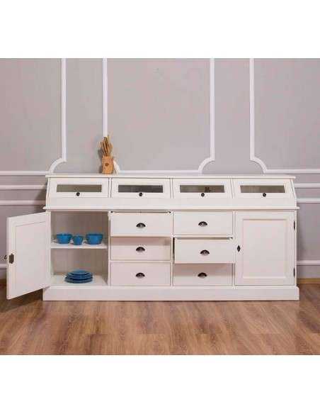 Credenza in legno colorata stile shabby chic, provenzale e country MS25B