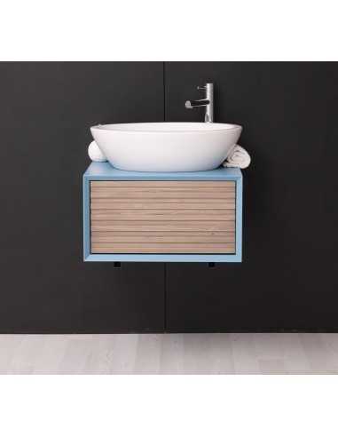 Mobile sottolavabo sospeso Slatted 60 cm con 1 cassetto MS755