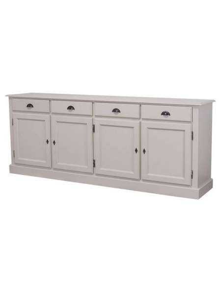 Credenza 224cm 4 ante 4 cassetti massello colorato MS602B