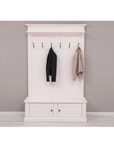 Appendiabiti da ingresso in stile country legno 6 ganci doppia anta MS721