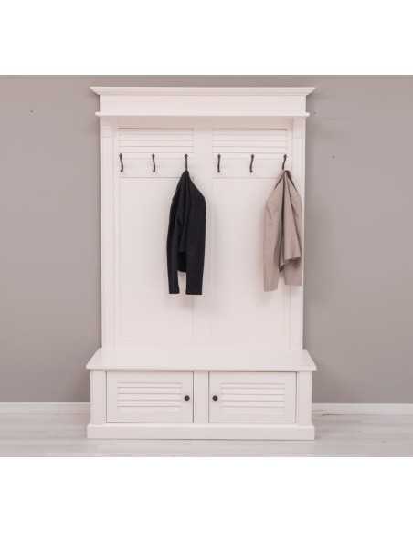 Appendiabiti da ingresso in stile country legno 6 ganci doppia anta MS721