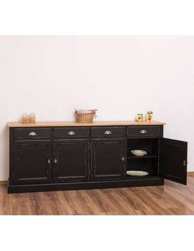 Credenza 224cm 4 ante 4 cassetti massello colorato MS602B