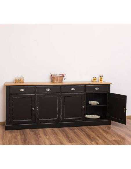 Credenza 224cm 4 ante 4 cassetti massello colorato MS602B