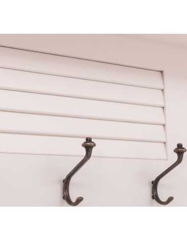 Appendiabiti da ingresso in stile country legno 6 ganci doppia anta MS721