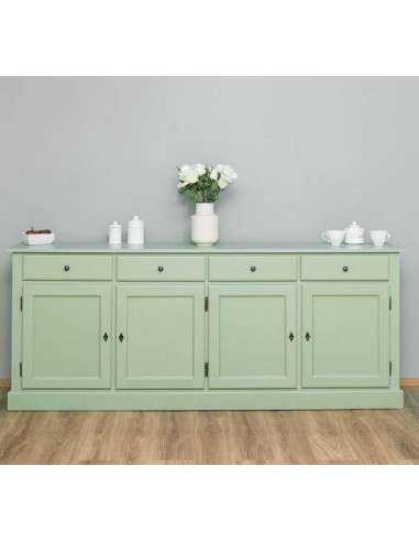 Credenza 224cm 4 ante 4 cassetti massello colorato MS602B