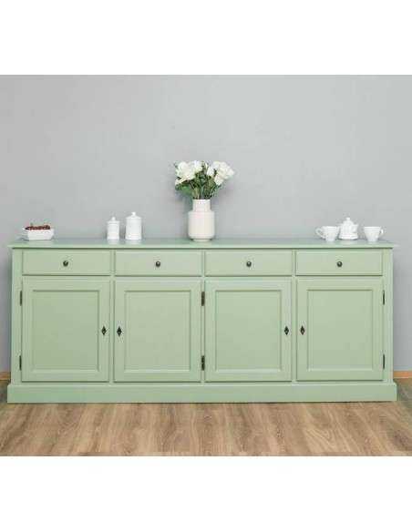 Credenza 224cm 4 ante 4 cassetti massello colorato MS602B
