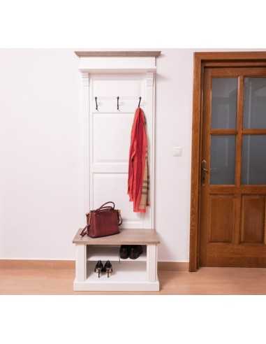 Mobile appendiabiti country colorato legno 3 ganci MS537