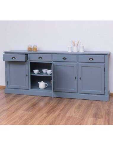 Credenza 224cm 4 ante 4 cassetti massello colorato MS602B