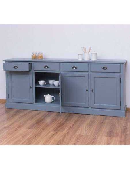 Credenza 224cm 4 ante 4 cassetti massello colorato MS602B