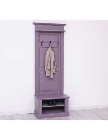 Mobile appendiabiti country colorato legno 3 ganci MS537