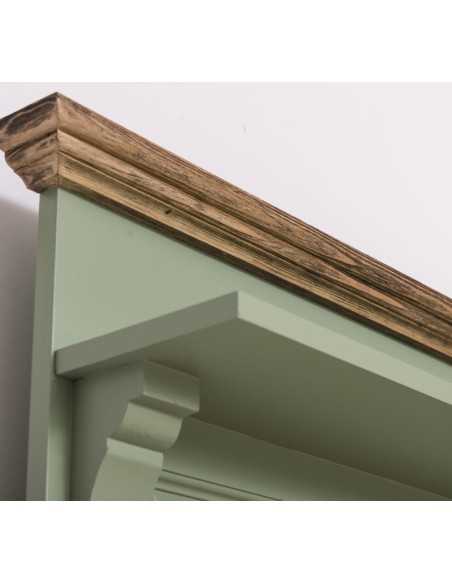 Mobile appendiabiti country colorato legno 3 ganci MS537