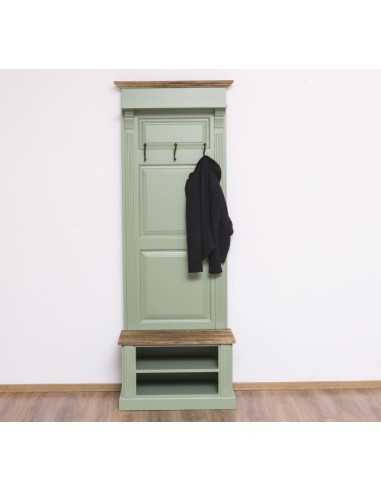 Mobile appendiabiti country colorato legno 3 ganci MS537
