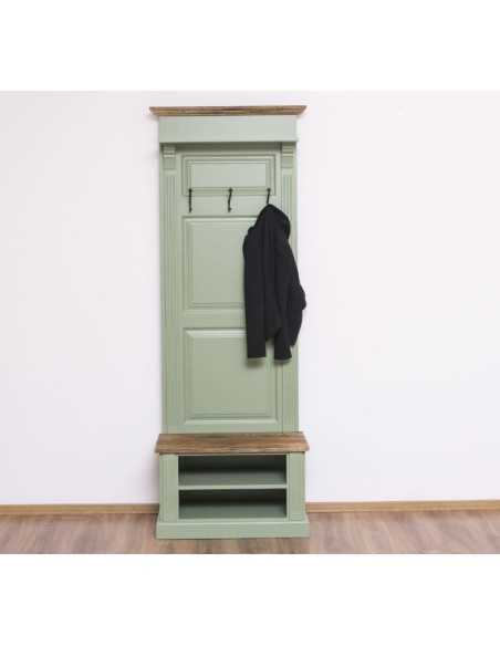 Mobile appendiabiti country colorato legno 3 ganci MS537