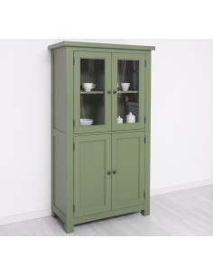 Credenza doppia anta chiuso e vetro colorata stile provenzale MS528