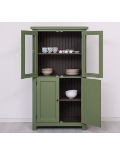 Credenza doppia anta chiuso e vetro colorata stile provenzale MS528 2