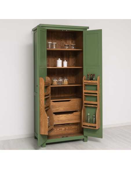 Dispensa cucina country colorata con porta oggetti MS706