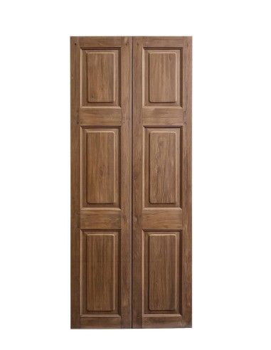 Coppia ante coloniali originali in legno massello India XX secolo TS175