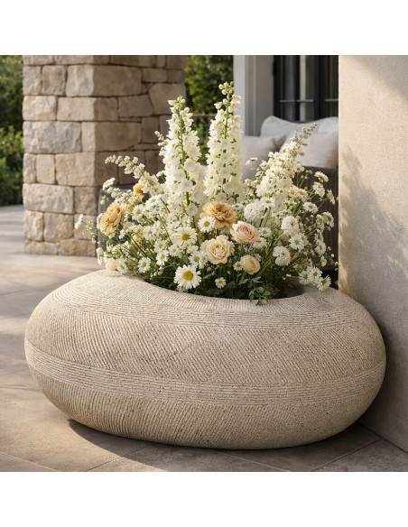 P/vaso Da Esterno Stone Cm 78,5x56x33,5 (apertura Cm ø 28) - 0421800001