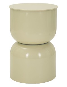 Tavolinetto In Metallo Oyi Crema Cm ø 31x46 - 142947000C