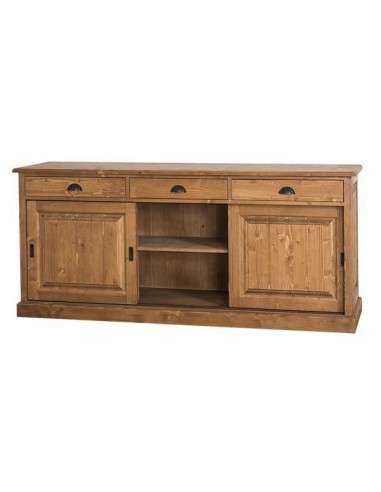Credenza bassa tre ante scorrevoli e cassetti MS10B