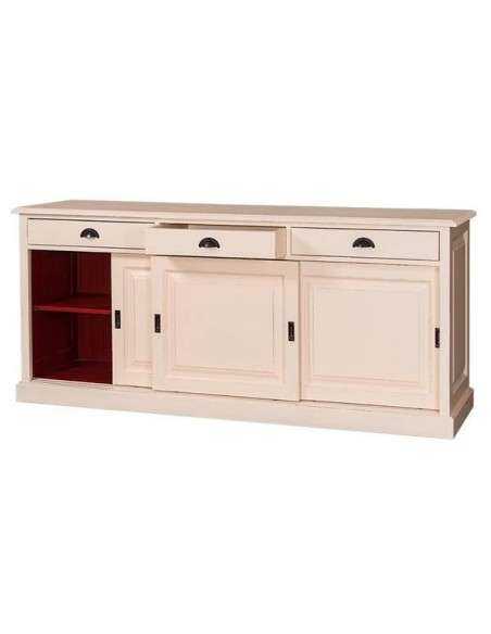 Credenza bassa tre ante scorrevoli e cassetti MS10B
