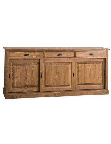Credenza bassa tre ante scorrevoli e cassetti MS10B